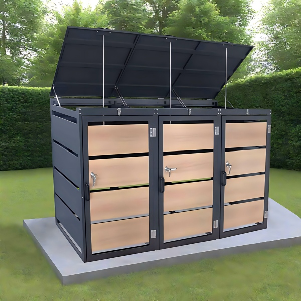 BRAGA 300 Triple Wheelie Bin Storage